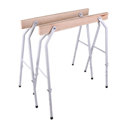 SL-T007A  Log Steel Saw Horse Woodworking Sawhorses For Worker Height Adjustable Sawhorse