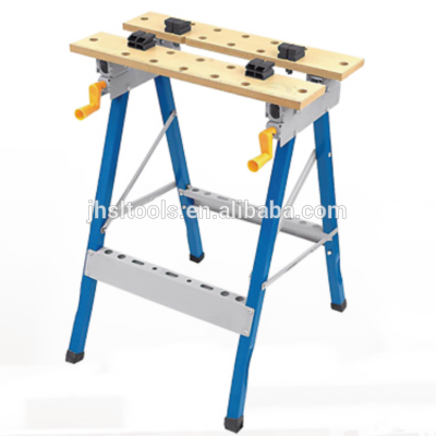 Wood Cutting Workmate Workbench Metal Heavy Duty Sawhorses Folding Workbench