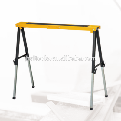 New Adjustable Saw Horses Metal Steel Folding Sawhorse Pair For Woodworking (2-Pack)